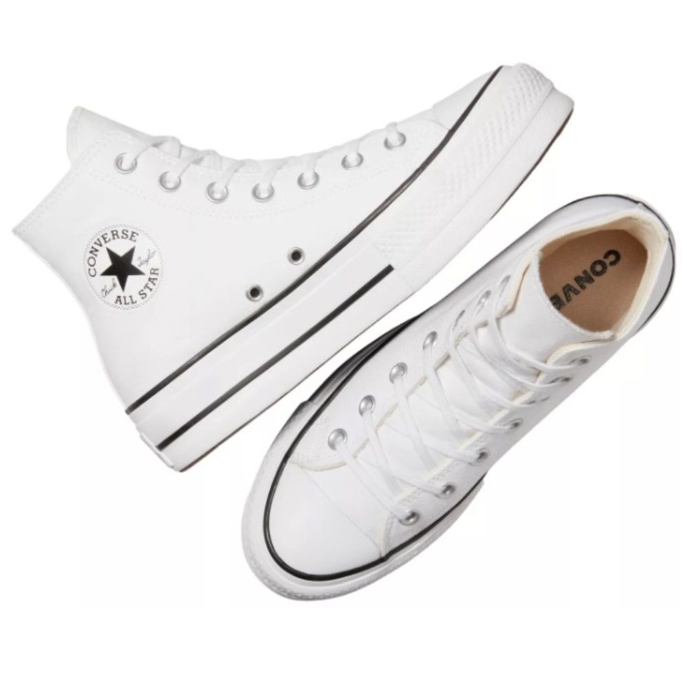 Converse Chuck Taylor All-Star Platform High Top Shoes - white - women’s size 8